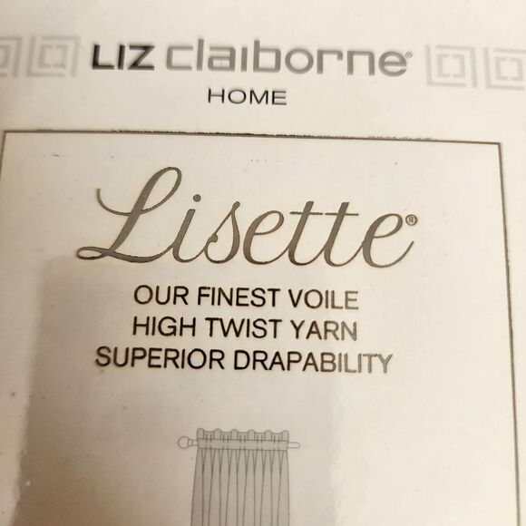 Liz Claiborne Lisette Voile Rod Pocket Panel 60" X 63" Set of 2 - Picture 4 of 8